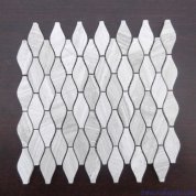 Wooden white bottle mosaic tile